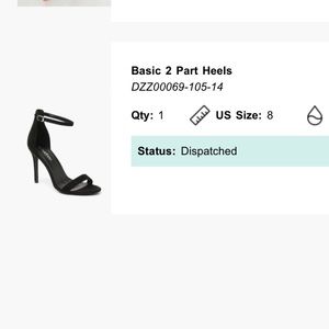 Basic black scrappy heels